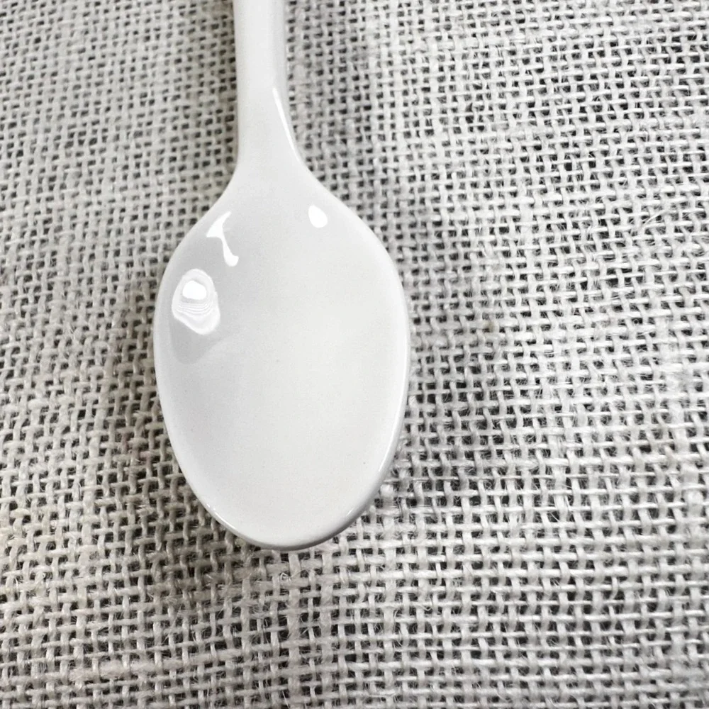 Williams Sonoma Ceramic Spoon Christmas Ornament Snowman White Holiday Decor WS